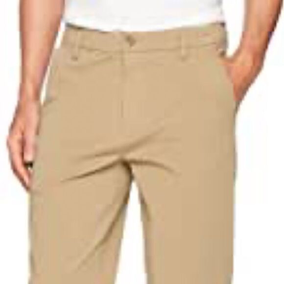 NWT DAVID TAYLOR MENS KHAKI BACK ELASTIC PANTS (VARIOUS SIZES) - Picture 5 of 6